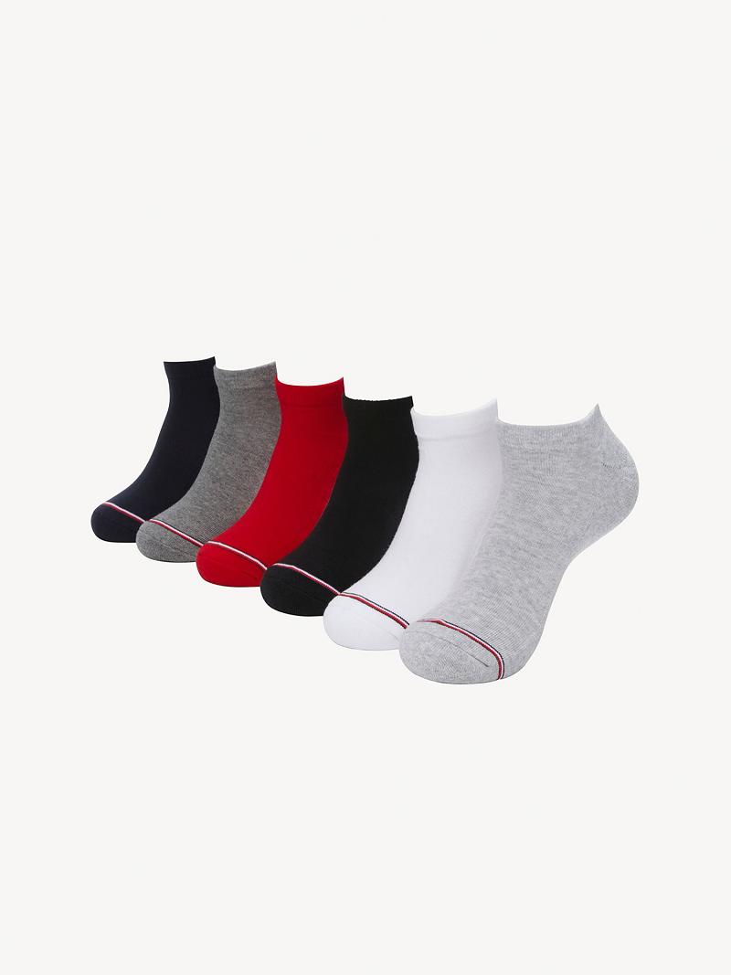 Férfi Tommy Hilfiger Ankle 6PK Zokni Színes | HU 1529XYU